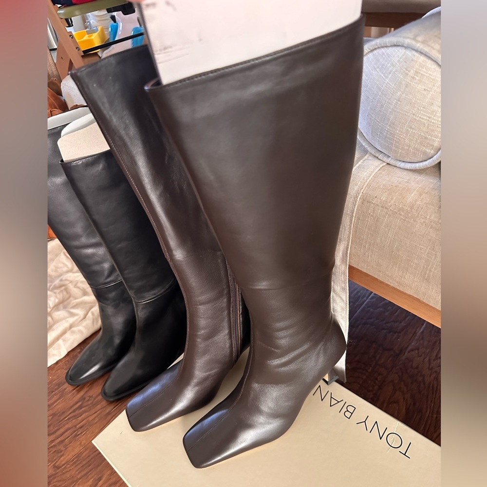 BRAND NEW TONY BIANCO BROWN LEATHER BOOTS SZ 10